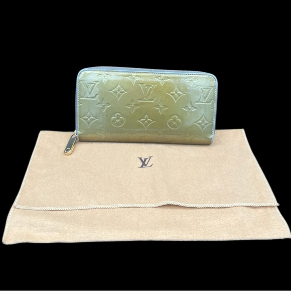 Louis Vuitton Gold Vernis Zippy Long Wallet w/ LV Dust Bag- GUC - Picture 3 of 10